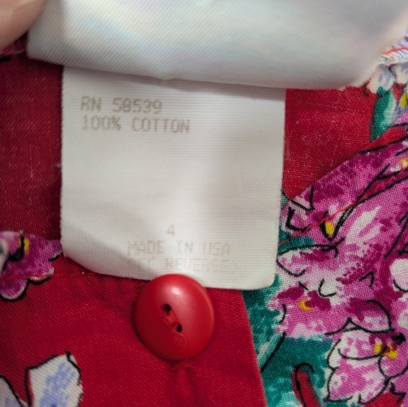 Vintage Kokomo Kids Floral Hawaiian Dress 3T - Picture 4 of 5